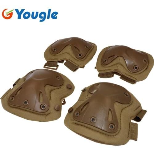 NEW Tactical paintball protection knee pads & elbow pads set Sports Safety Protective Pads Protector Gear Hunting Shooting Pads