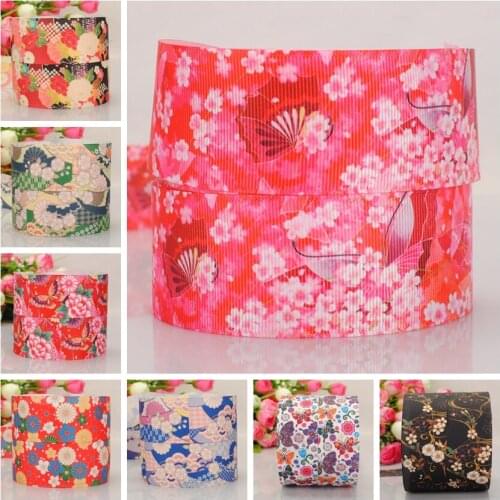 New 1/2 " 38mm fresh flowers bows and ribbon printed grosgrain ribbon DIY handmade