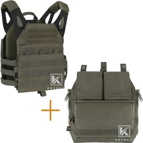 KRYDEX JPC2.0 Plate Carrier + Zip-on Panel Backpack Set Tactical Airsoft Combat Quick Release Assaulter Lightweight Vest Kit RG