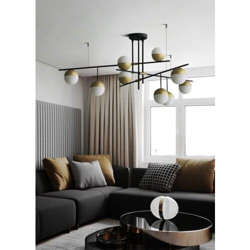 Modern Glass Ball LED pendant Lights Magic Bean pendant lamp Nordic Bedroom Living Room Restaurant Bar Kitchen LED Hanging Lamp