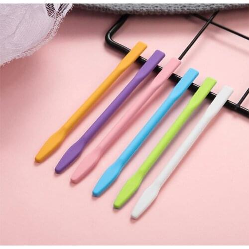 Stirring Rod Facial Cover Reusable 2 Sizes Flat Silicone Facial Mud Stirring Rod for DIY Crafts Tools Stirring Rod Kitchen Tools