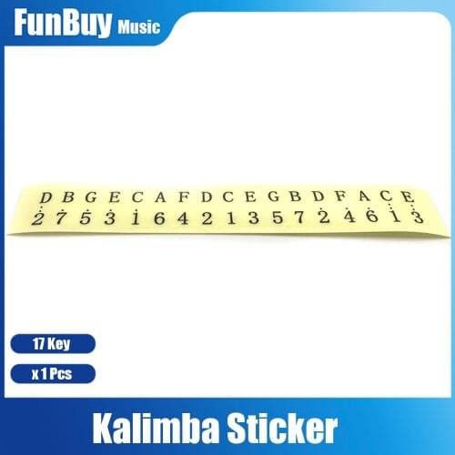 DIY African Thumb Piano Key Kalimba Sticker 17Keys Kalimba Note Stickers for Beginner Musical Instrument Accessories