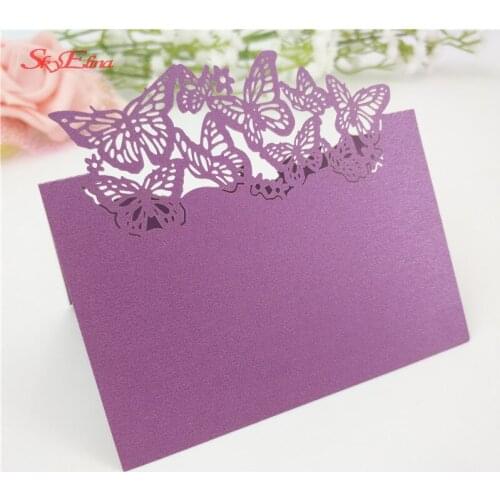 Wedding Table Card Laser Cut Seat Cards Name Cards Wedding Celebration Birthday Decca Decoration 100pcs 7ZSH085-100