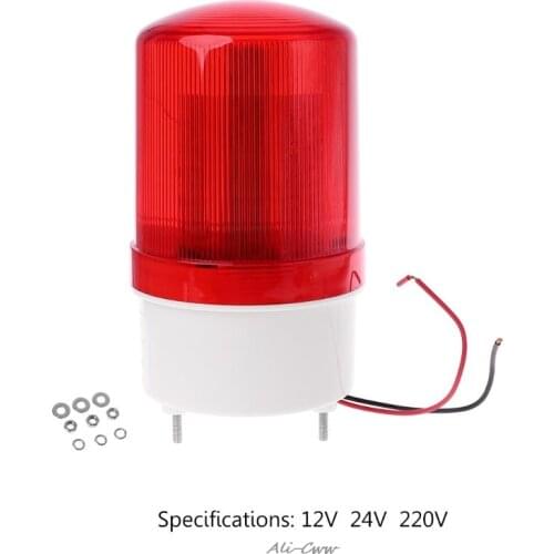 220V/12V/24V LED Alarm Light Warning Lamp Signal Buzzer Rotary Strobe Flash Siren Emergency Sound Illumination Hummer