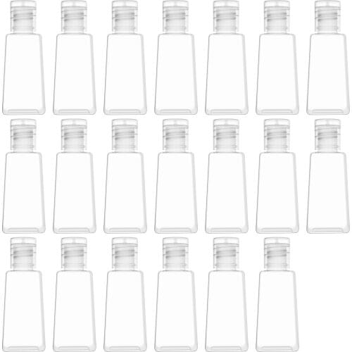10/20/30pcs 30ml Trapezoidal Empty Hand Sanitizer Bottles Refillable Plastic Container Transparent Gel Bottle Travel Packaging