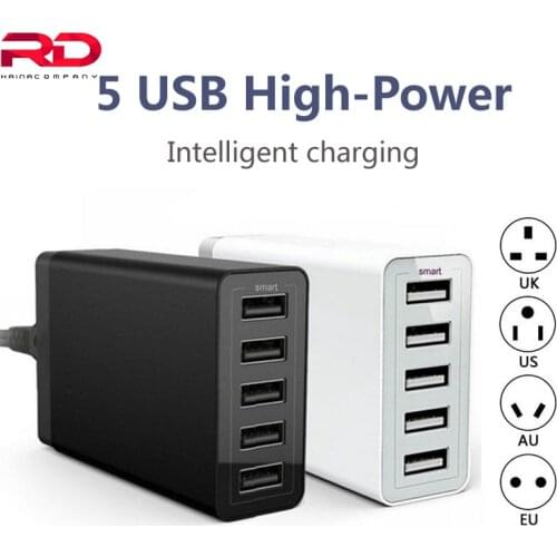Multi USB Charger 5 Ports USB Charging Station Universal 40W Mobile phone Quick Charger Desktop USB Charger For iPhone charger