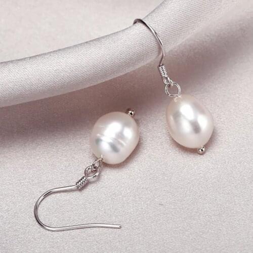 Big Pearls Dangle Earrings white Pearls Earring Fashion Freshwater Pearls Drop Dangle Earrings Girls Earring