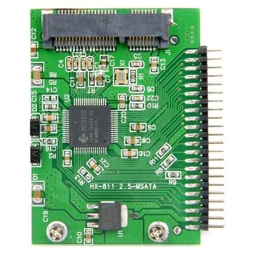 Xiwai Low profile Half Height mSATA mini PCI-E SATA SSD to 2.5 inch IDE 44pin Notebook Laptop hard disk PCBA