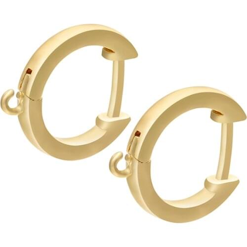 ZHUKOU 13x15mm gold/silver color Brass DIY Earrings Clasps Hooks for Woman Handmade Jewelry Making Accessories model:VE172