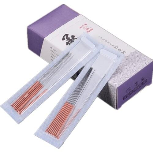 100 Copper handle Acupuncture Needl Hwato Disposable Sterile Chinese Acupuncture Needles Therapy Face Multi Size Wholesale