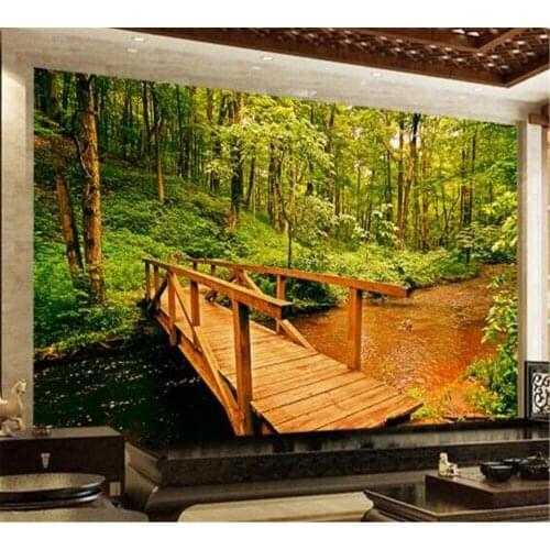 Beibehang Customized 3D wallpaper European style beautiful jungle wood home background wall decoration painting papel de parede