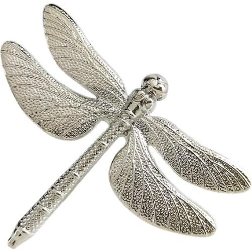 6PCS Dragonfly Napkin Ring Silver DIY Hotel Wedding Banquet Table Display Metal Napkin Buckle Christmas Decoration