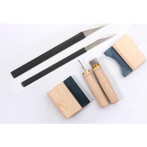 6 pcs Violin Guitar Tool Purfling Knife Fingerboard Scraper Knife Luthier Tools