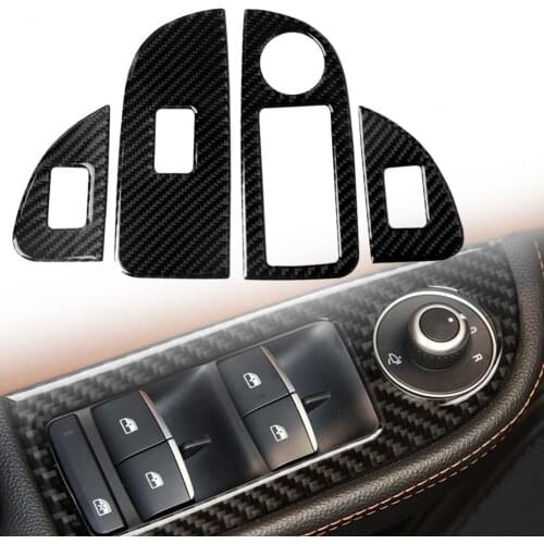 80% HOT SALES！！！4Pcs Left Drive Window Control Switch Frame Trims for Alfa Romeo Giulia 17-19
