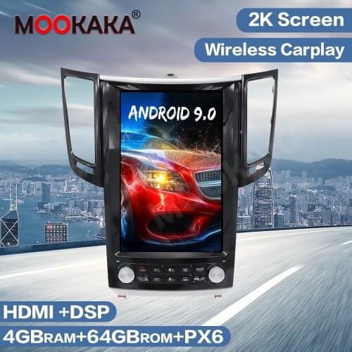 Tesla Style Android 9 Car Multimedia Player GPS Navigation For Infiniti FX25/FX35/FX37 QX70 2008-2014 Autoradio Stereo Head Unit