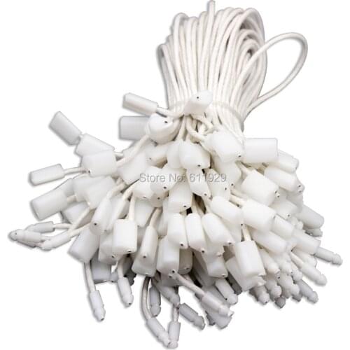 Free shipping wholesales top quality white clothing hang tag wax cord 18cm/garment tag line/string buckle/thread 500 pcs a lot