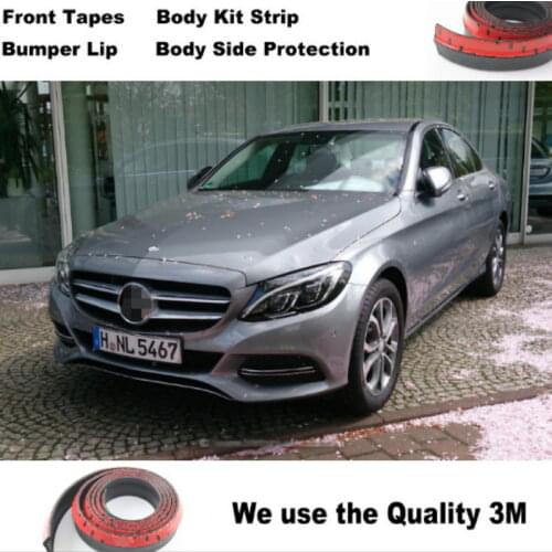 For Mercedes Benz C C63 MB W202 W203 W204 W205 Bumper Lip Deflector Lips / Front Spoiler Skirt Car Tuning View / Body Kit Strip