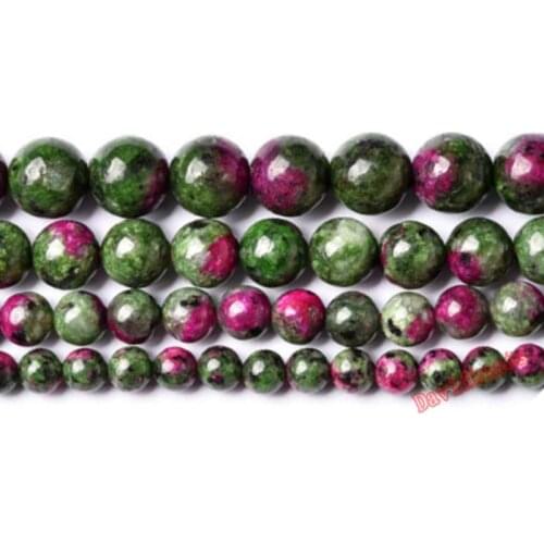 Fctory Price Natural Stone Epidote Round Beads 16" Strand 4 6 8 10 12MM Pick Size For Jewelry Making diy