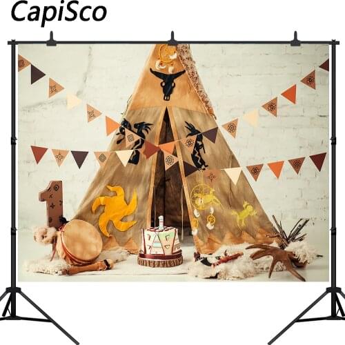 Capisco photography backdrop Indian theme cake smash baby first birthday tent background photobooth photocall studio props