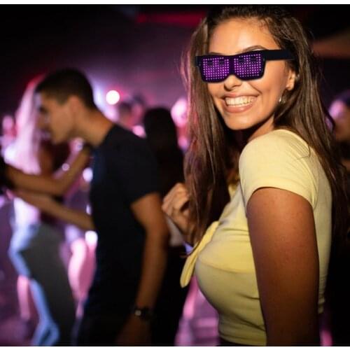 Hot Magic Bluetooth Led Party Glasses APP Control Luminous Glasses EMD DJ Electric Syllables Party Eye Glasses Drop shipping