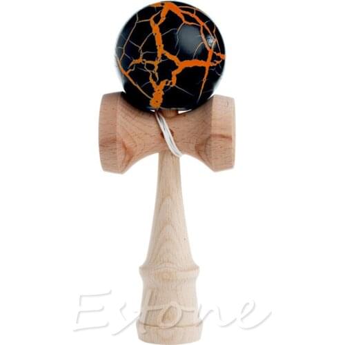 Hot Crack Pattern Paint Toy Bamboo Kendama Best Wooden Educational Toys Kids Toy
