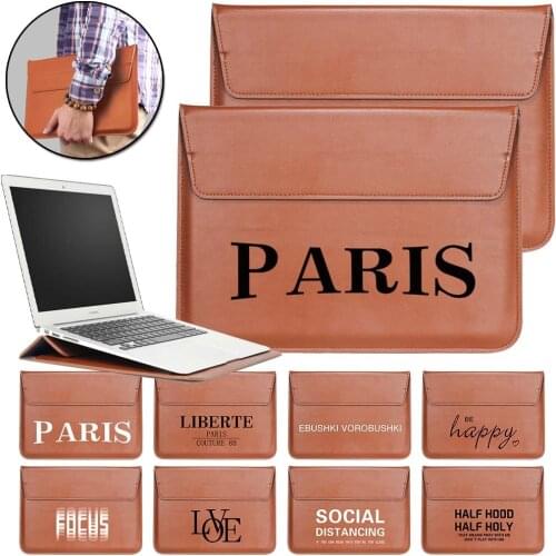 Leather Laptop Bag 11 13.3 15.6 14 Inch Waterproof Notebook Bag Sleeve for Macbook Case M1 Air Pro 13 15 Huawei Briefcase