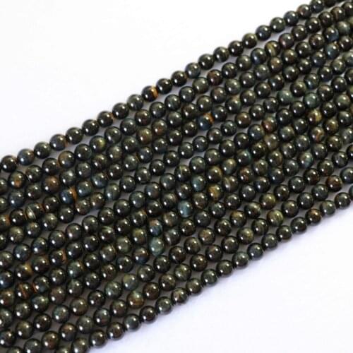 Blue tiger eyes natural stone 6mm 8mm 10mm 12m beautiful round loose beads diy charms elegant jewelry 15inch B125