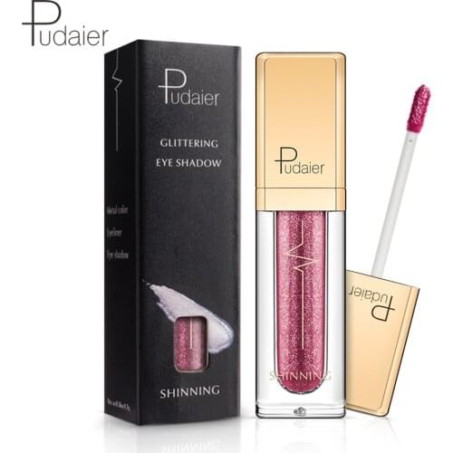 Pudaier Colorful Liquid Eye Shadow Waterproof Glitter Pigments Eyeshadow Women Beauty Shinning Stars Eye Shadow Makeup Cosmetics