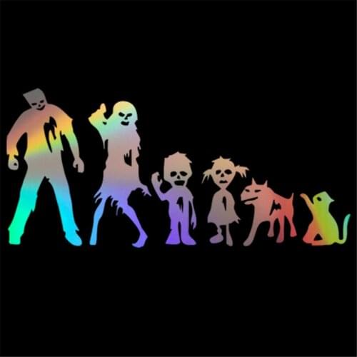 Zombie Family Sticker Motorcycle Car Vinyl Laptop Window Wall Truck Van Decal