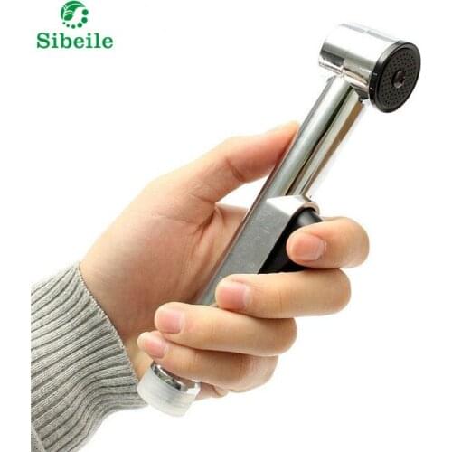 SBLE Bathroom Toilet Bidet Shower Head Nozzle Showerhead Chrome ABS Sprayer Handheld Toilet Bidet Shattaf Spray Free shipping