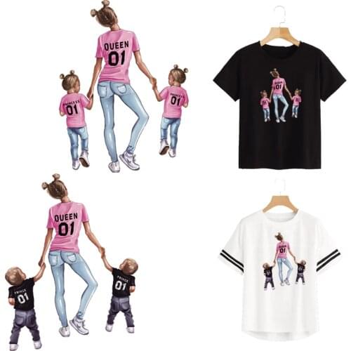 Queen Princess Patches Thermal Transfers Patches For Clothes Prince Mom Boys Girls Stickers Iron On Clothing Provide Custom