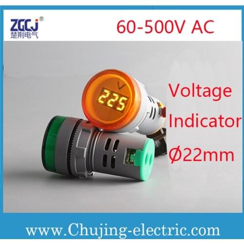 New thing !! the most mini AC voltage meter with indicator 60V-700V voltage light 60V-700V AC voltage indicator light 22mm