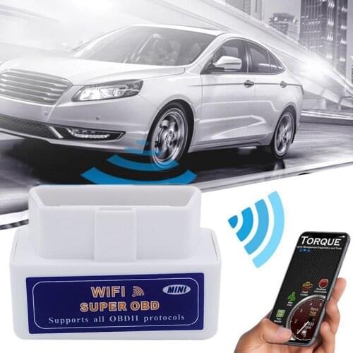 New OBD2 Scanner ELM327 V1.5 WIFI OBD 2 Automotive Diagnostic Scanner for Car OBDII Diagnostic Tool Code Reader White