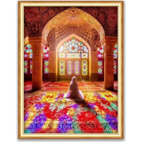 Region Islam DIY 11CT Embroidery Cross Stitch Kits Needlework Craft Set Printed Canvas Cotton Thread Home Decoration New Design