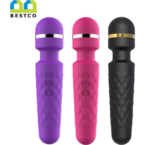 Bestco Rechargeable Magic Wand AV Vibrator G Spot Sex Toys for Wmmen Clitoris Stimulator Massager Wireless Bullet Electric Dildo