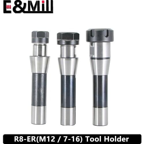 R8 ER tool holder ER16 ER20 ER25 ER32 ER40 cnc milling precision 0.008 cnc grinding center tool rest spindle for er collet chuck