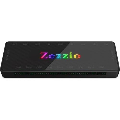 Zezzio 1 to 9 Multi Way Splitter 5V/3PIN ARGB PWM Fan Hub Adapter SATA magnetic and velcro fixed