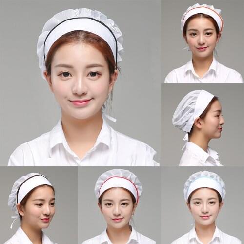 Adjustable Mesh Caps Cafe Bar Kitchen Restaurant Hotel Bakery Waiter Chef Work Hats Men Women Breathable Mushroom hat