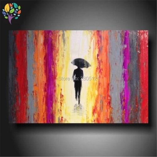 Hand made oil painting on canvas single man modern Best Art Modern Abstract Painting oil painting original RED PINK WALL ART