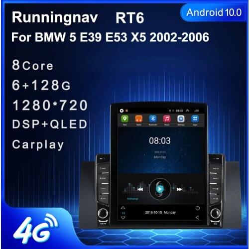 Runningnav For BMW 5 E39 E53 X5 1995-2001 2002 2003 - 2006 Tesla Type Android Car Radio Multimedia Video Player Navigation GPS
