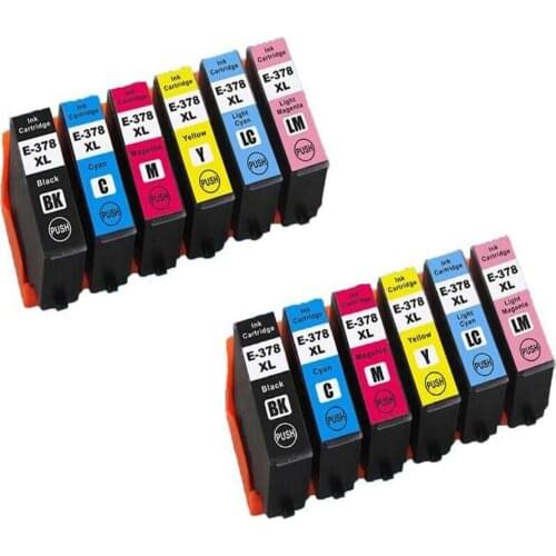 E378XL-12PK Compatible Ink Cartridges For Epson XP-8505, Epson XP-8500 Printer