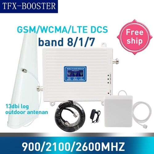 TFX-BOOSTER 13dbi log outdoor antenna 900/2100/2600MHZ Cell Phone Signal Booster 2G 3G 4G LTE 2600 Repeater Cell Phone Booster