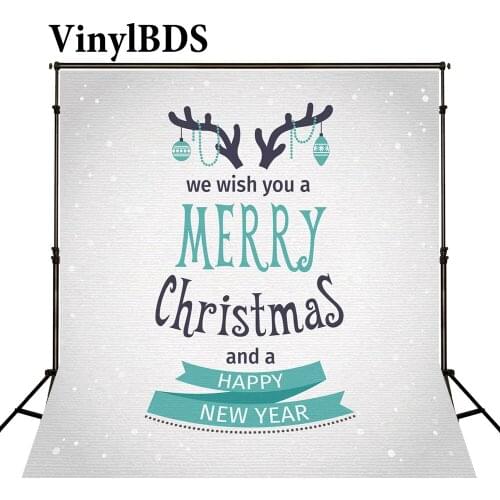 VinylBDS Christmas Backdrops Photography Snow Spot Bell Photography Background Solid Gray Wall Studio Backdrop