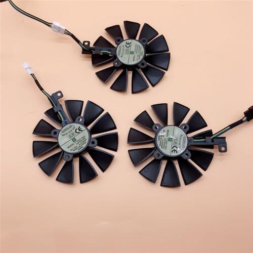 Replacement Graphics Card Cooling Fan for ASUS ROG STRIX GTX1060 1070 1080TI 4Pin /5Pin 4-wire 6Pin Cooler Fan T129215SU