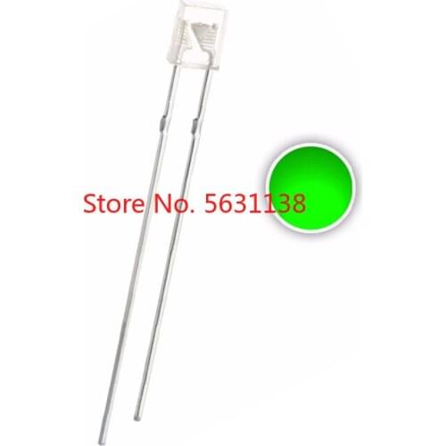 100pcs 2X3X4mm Square LED chip Green 20mA 3V Water Clear DIP-2 2*3*4mm Rectangle LEDS 2PINS Lamp Ultra Bright Light Beads Diode