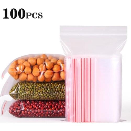 17 sizes Clear Zip Lock Bag Transparent Packaging Pouches Sealing Zipper Plastic Bags Jewelry / Food ziplock Storage Bag Pouch