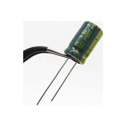 200pcs 100% New 2200UF 10V 10X20 LOW ESR Aluminum Electrolytic Capacitor 10V2200UF