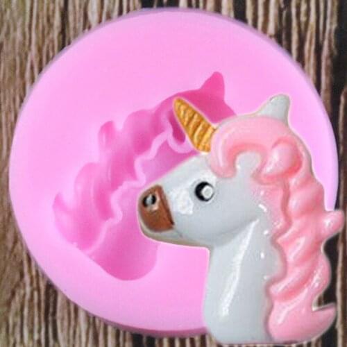 3D Unicorn Shaped Fondant Silicone Mold DIY Cake Baking Tool Craft Cake Decorating Tools Chocolate Candy Pastry Mold