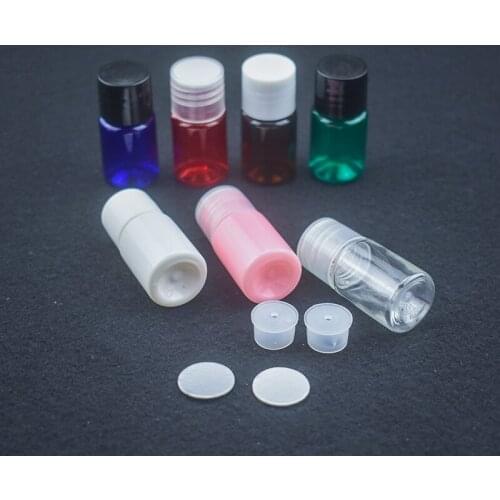 500 X 5ml Empty Colorful Plastic PET Bottle With White/Clear/Black Plastic Screw Cap DIY Lotion Cream Vials Containers Packaging