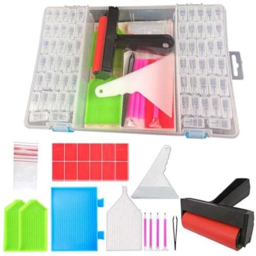 5d Diamond Painting Tools KitsDiamond Embroidery Accessories 64 Grids Storage Box Beads Storage Container
